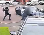  ??  ?? >
Carjackers attack a driver in Tilesford Close, Shirley, on Friday as they try to make off with his BMW. The driver fought them off successful­ly