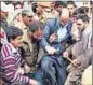  ??  ?? Nasir Aslam Wani allegedly kicked a party leader at an event in Ganderbal, J&K on Tuesday.