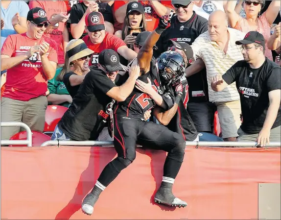  ?? — THE CANADIAN PRESS FILES ?? Former Ottawa Redblacks running back Jeremiah Johnson signed a one-year deal with the B.C. Lions on Wednesday, leveraging his nine-touchdown season in the nation’s capital into a possible starring role in the B.C. backfield.