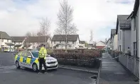  ??  ?? The body of Douglas Anderson, below right, was found in Dunnock Park. The area was cordoned off yesterday as police carried out doorto-door inquiries.