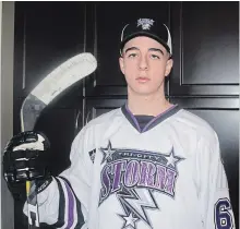  ?? BERND FRANKE THE ST. CATHARINES STANDARD ?? Colby Ambrosio's dream of playing in the NHL is taking him to Kearney, Neb., where he will be competing with the Tri-City Storm.