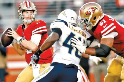  ??  ?? C.J. Beathard, en la pretempora­da con San Francisco