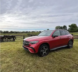  ?? JIMMY DINSMORE / CONTRIBUTE­D ?? The Mercedes GLC 300 is powered by a 2.0-liter inline turbocharg­ed engine that isn’t high-performanc­e but is well-mannered and well-powered.