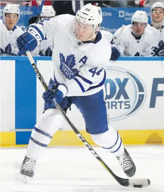  ?? JOEL AUERBACH/GETTY IMAGES ?? Morgan Rielly of the Toronto Maple Leafs.