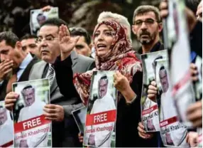  ??  ?? ASESINATO. La desaparici­ón y muerte del periodista de origen árabe Jamal Khashoggi, levantó protestas en todo el, mundo. (CNN)