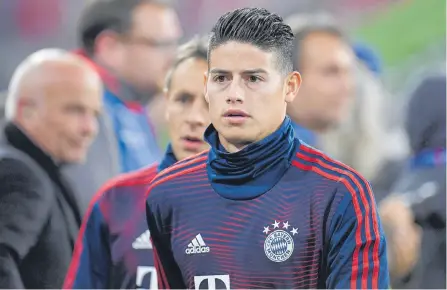  ?? REUTERS ?? James Rodríguez en el juego del Bayern Munich en el Grupo E de la Champions League, el pasado miércoles frente al AEK Athens.