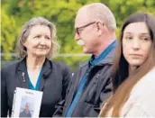  ?? PATRICK SEMANSKY/AP ?? Elizabeth Whelan, left, sister of Paul Whelan, meets on Wednesday with relatives of Trevor Reed, a former Marine recently released from Russia.