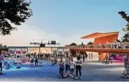  ?? Rogers Partners ?? Artist rendering shows the expanded Orange Show Center for Visionary Art.