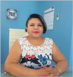  ??  ?? Yolanda Valladares Valle, presidenta del comité estatal del Partido Acción Nacional en Campeche.