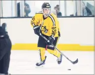  ?? Michelle Jay / NWHL / Contribute­d Photo ?? Boston Pride defender Briana Mastel during a game in Boston in 2019.