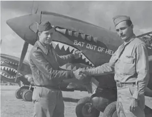  ?? (Photo courtesy of Stan Piet) ?? Baumler flew P-40Es in the CBI.