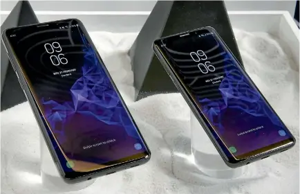  ?? AP ?? Prices in New Zealand start at $1399 for the S9 and $1599 for the S9+.