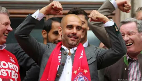  ?? ?? Pep Guardiola gozó de poderes insólitos dentro del Bayern Múnich, y se fue solo cuando él quiso
Imagen: Stefan Matzke/sampics/picture alliance