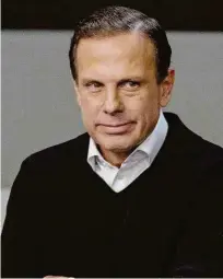  ?? Eduardo Anizelli - 16.ago.2018/folhapress ?? O ex-prefeito João Doria (PSDB) citou gestões tucanas ao falar sobre segurança, sem se referir a Alckmin