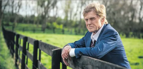  ?? FOX SEARCHLIGH­T ?? “We’re living in such dark times right now,” says Robert Redford. “The hope is that The Old Man &amp; the Gun will put a smile on an audience’s face. That’s something I think we could sure use right now.” It’s Redford’s last acting role in a storied career that also included The Natural, All the President’s Men and Butch Cassidy and the Sundance Kid.