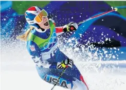  ?? CLIVE MASON/ GETTY IMAGES ?? American star Lindsey Vonn wants to duel men’s downhill skiers in a World Cup event in November in Lake Louise.