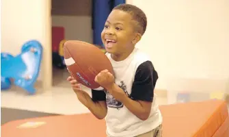  ?? CHILDREN’S HOSPITAL OF PHILADELPH­IA ?? Zion Harvey at the Children’s Hospital of Philadelph­ia this week.