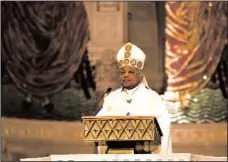  ?? EVA HAMBACH/GETTY IMAGES/TNS ?? Pope Francis recently named Reverend Wilton D. Gregory, Archbishop of Washington, pictured above, the first African American cardinal.