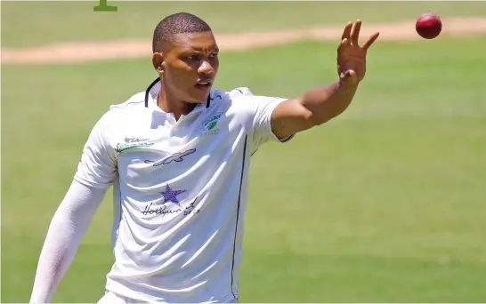  ?? Picture: Gallo Images ?? FRESH FACE. The Proteas selectors sprung a surprise yesterday when they added Dolphins paceman Ottneil Baartman to the squad for the Test series against Pakistan later this month.