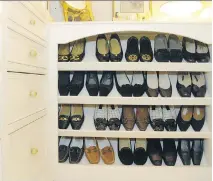  ??  ?? An alcove for shoes and accessorie­s makes organizing that much simpler.