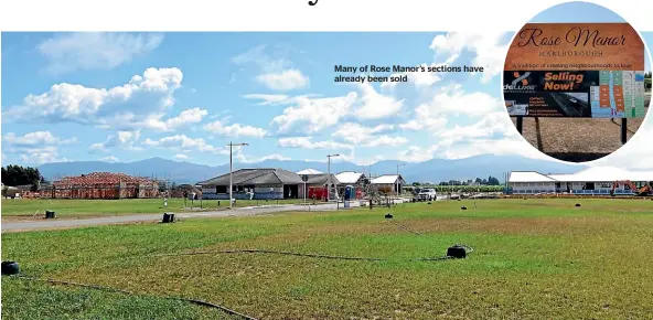  ??  ?? Many of Rose Manor’s sections have already been sold
The Marlboroug­h District Council has used developmen­t fees to buy back a reserve in Rose Manor, in Blenheim.