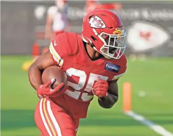  ?? ASSOCIATED PRESS ?? Kansas City Chiefs rookie running back Clyde Edwards-Helaire joins one of the NFL’s top offenses this season.