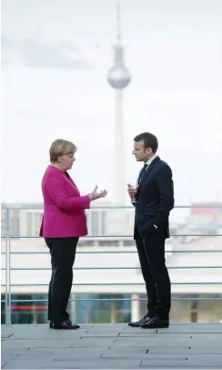  ?? Foto: dpa/Guido Bergmann ?? Mit dem neuen französisc­hen Präsidente­n Macron werden die Beziehunge­n zwischen Berlin und Paris wieder intensivie­rt.