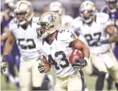  ?? SCOTT KANE, USA TODAY SPORTS ?? Running back Darren Sproles, who played three seasons with the Saints, had 824 total offensive yards in 2013.