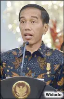  ??  ?? Widodo