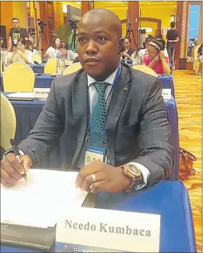  ?? Picture: FILE ?? BUSY TIME AHEAD: Mayoral committee member Ncedo Kumbaca foresees positive results from the visit to various Chinese cities by a delegation of government officials