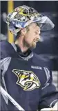  ?? Mark Humphrey Associated Press ?? PEKKA RINNE has given up eight goals in the first two games of the Stanley Cup Final.