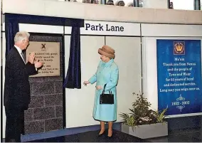  ?? ?? ■ The Queen officially opens the new Sunderland Metro line, 2002