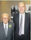  ??  ?? Top 7 Over 70 honouree Dr. Amin Ghali and his son Bill Ghali.