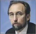  ??  ?? Zeid Raad al–hussein wrote a report on sexual exploitati­on