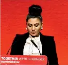  ??  ?? Making her case: Deena addressing the Scottish Labour Party conference on health inequaliti­es