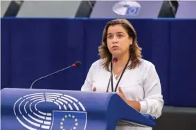  ?? ?? Sara Cerdas interveio no debate de ontem, no Parlamento Europeu.