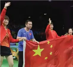  ??  ?? BEIJING: One of China’s best known table tennis champions has been suspended as head coach of the national women’s team, officials said yesterday, following reports he was at the centre of a gambling debt lawsuit. Kong Linghui allegedly borrowed S$1...