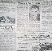  ?? ?? Clarín, 1964. La noticia del joven prodigio.