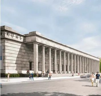  ?? Foto: Büro Chipperfie­ld ?? Wenn es nach den Plänen von Architekt David Chipperfie­ld geht, soll das Münchner Haus der Kunst wieder stärker als Monumen talbau wirken – in durchaus kritischer Absicht.