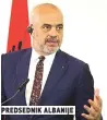  ??  ?? predsednik albanije