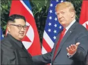  ?? AFP ?? File photo taken on June 12, 2018, shows US President Donald Trump (right) with North Korean leader Kim Jong Un.