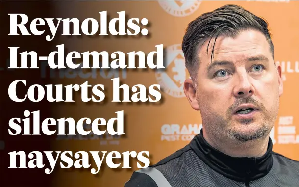  ?? ?? BREAKTHROU­GH: Tam Courts enjoyed success in his first year as a Premiershi­p manager, guiding Dundee United to a fourth-placed finish.