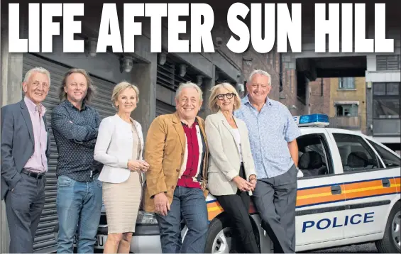  ??  ?? OLDER BILL: The stars of the show reunited, (l-r ) Eric Richard, Chris Simmons, Lisa Maxwell, Mark Wingett, Trudie Goodwin and Graham Cole