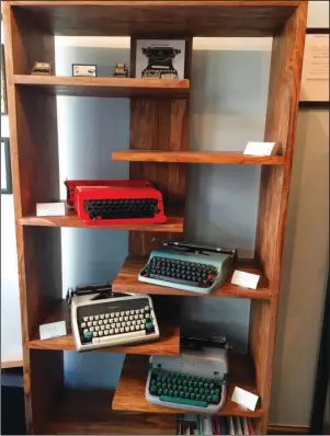  ?? The Associated Press ?? VINTAGE TYPEWRITER­S: This June 28 photo shows a display of vintage typewriter­s for sale at Gramercy Typewriter Co. store in New York. All the typewriter­s for sale are in working condition. Vintage typewriter­s are sent for repair and restoratio­n daily from around the country, the owner says.