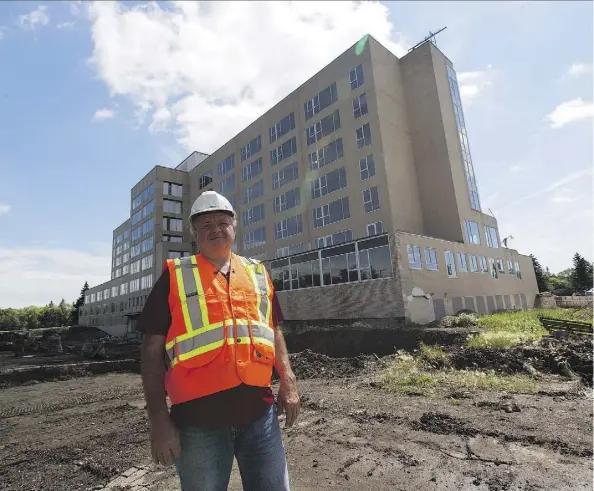  ?? GREG SOUTHAM ?? Project manager Brian Seitinger says Gene Dub’s dream of turning the old Charles Camsell Hospital into condos is finally close to reality.