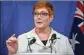  ??  ?? Australian Foreign Minister Marise Payne