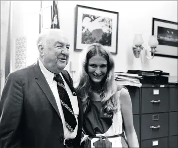  ?? Picture: GORDON FREEDMAN ?? FIRST JOB: Elisabeth “Lil” DeMarse, right, was a staff assistant for Senator Sam Ervin during the Senate’s Watergate committee hearings in 1973.