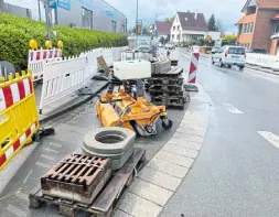  ?? Foto: Dirk Windmöller ?? Die Löhner Straße ist mindensten­s bis Ende Mai für den Durchgangs­verkehr gesperrt.