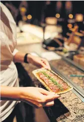  ?? ?? The Japanese Wagyu beef tataki.