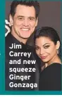 ??  ?? Jim Carrey and new squeeze Ginger Gonzaga